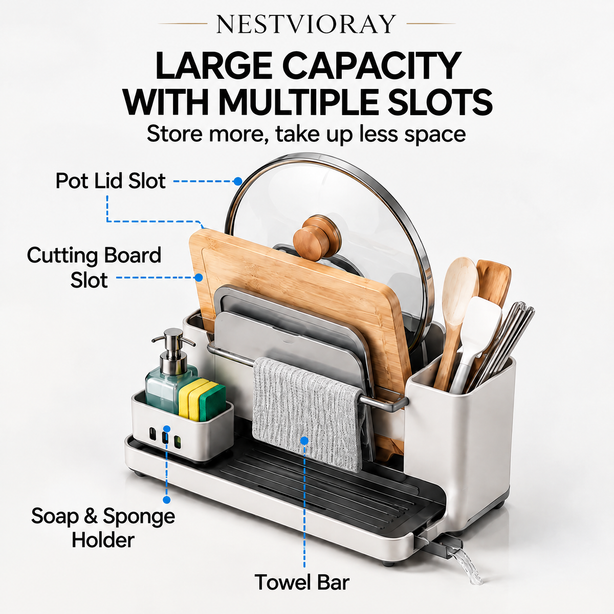 NESTVIORAY Multi-Functional Kitchen Storage Rack