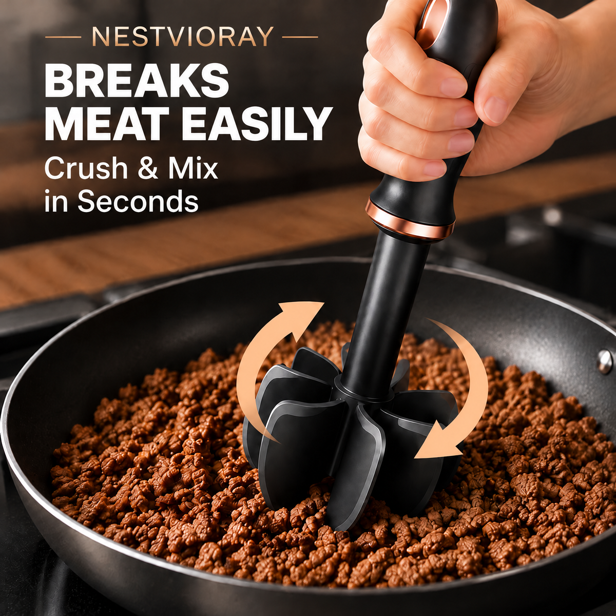 NESTVIORAY Heat-Resistant Meat Chopper and Masher