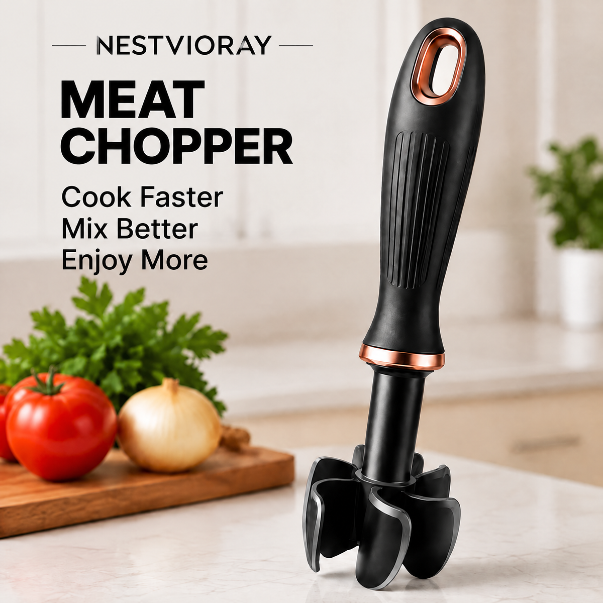 NESTVIORAY Heat-Resistant Meat Chopper and Masher