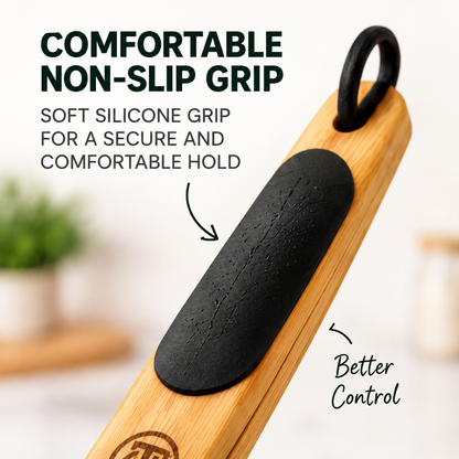 NESTVIORAY Wooden Toast Tongs and Slotted Turner