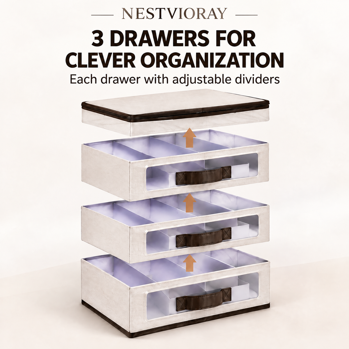 NESTVIORAY 3-Tier Large Storage Organizer