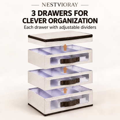 NESTVIORAY 3-Tier Large Storage Organizer