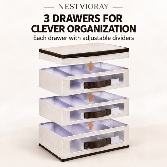 NESTVIORAY 3-Tier Large Storage Organizer