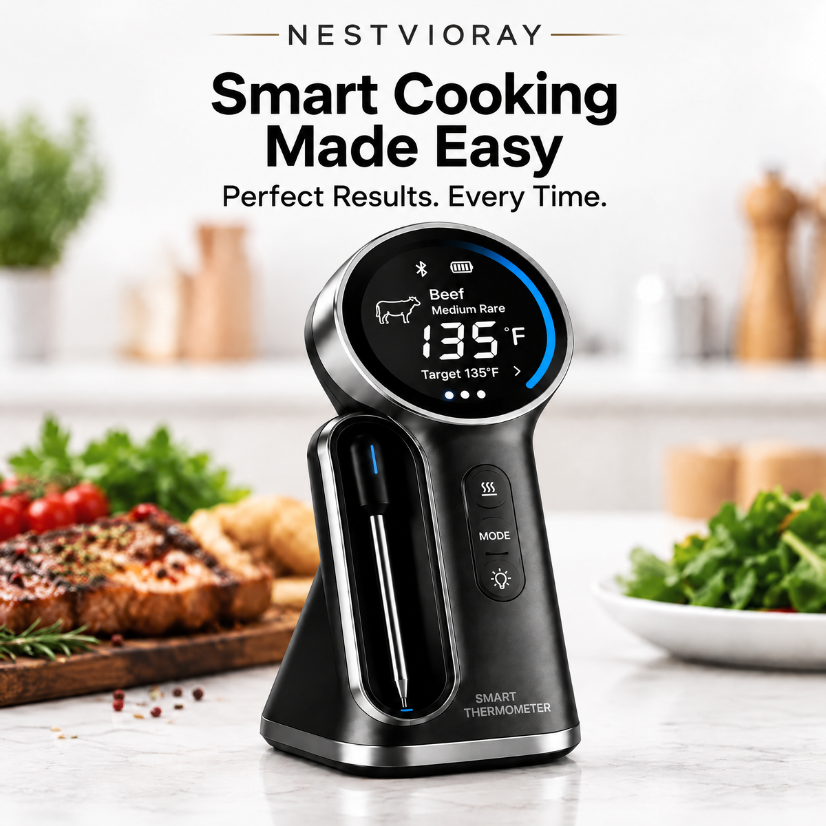 NESTVIORAY Wireless Smart Meat Thermometer