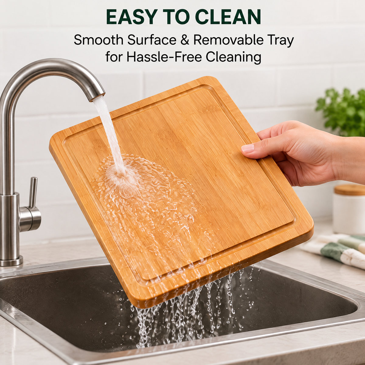 NESTVIORAY Bamboo Cutting Board Set
