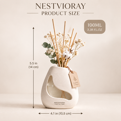 NESTVIORAY Clean Linen Reed Diffuser